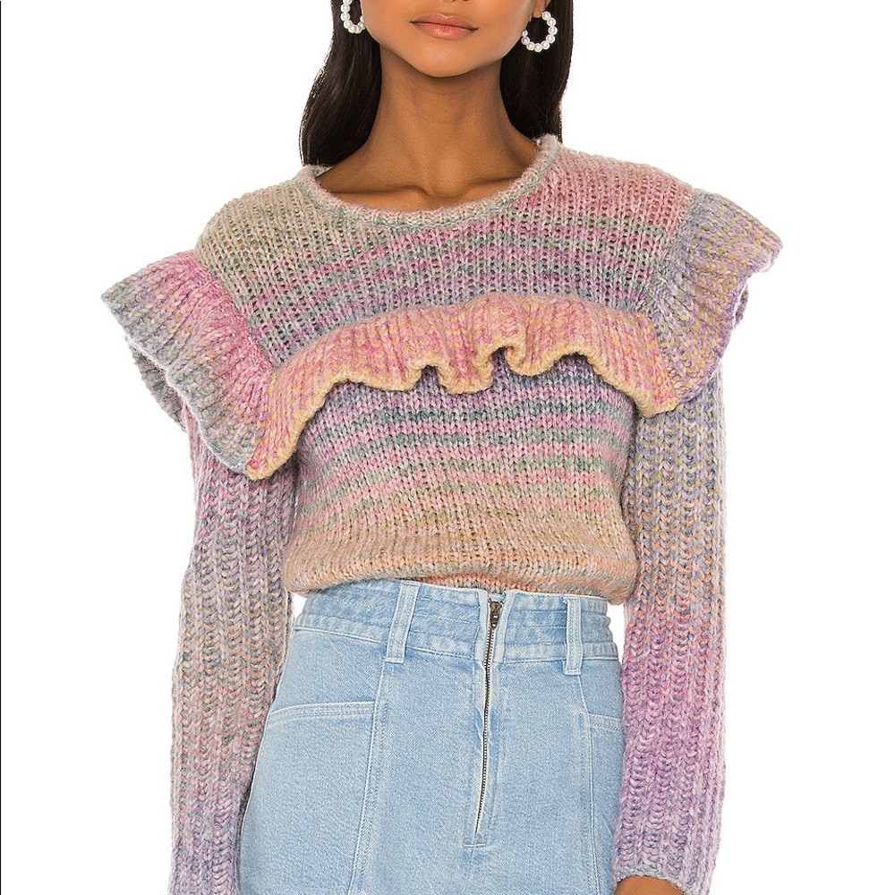 - NWOT Loveshackfancy Rainbow Sweater